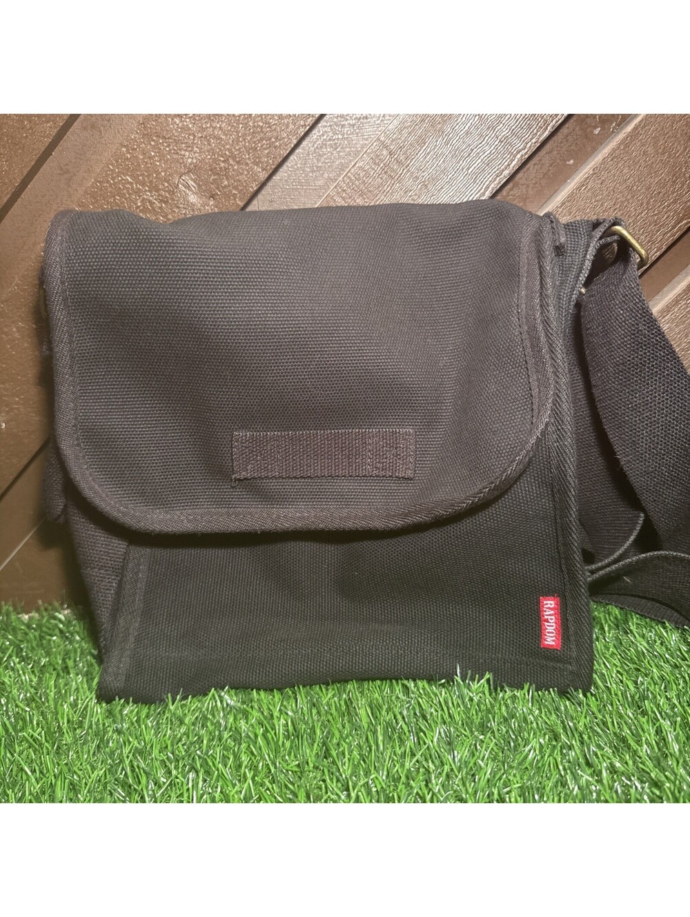 Rapdom Black Canvas Military Field Bag Tactical Shoulder Messenger 10x10x4 R34